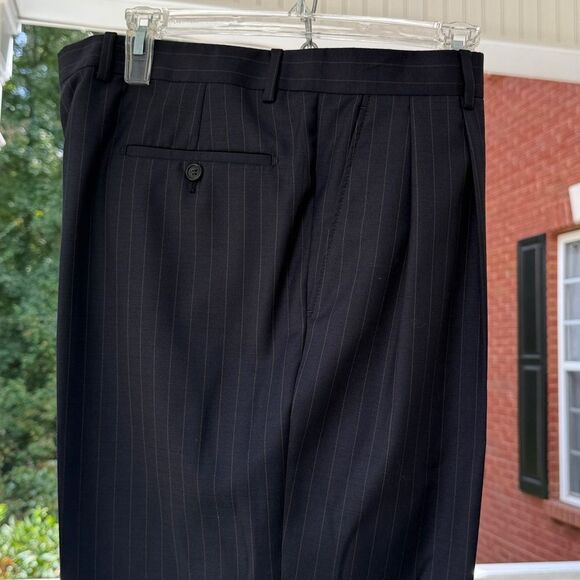 Pavone Charcoal Pinstripe Worsted Wool Suit - Jacket (41R) & Pants (35W/32L)-NWT - Picture 9 of 11